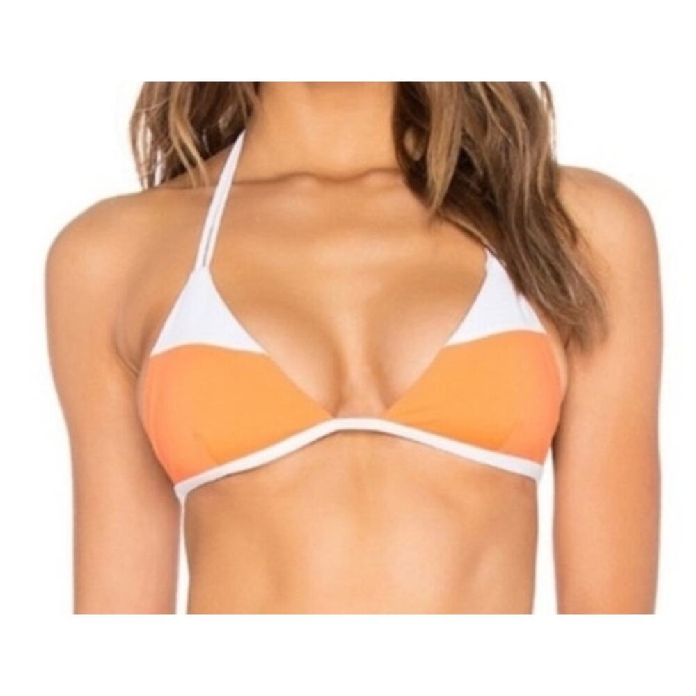 Tavik Palm Desert Triangle Bikini Top Birds of Paradise Colorblock NWT USA M